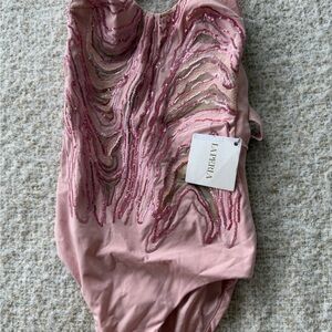 La Perla Pink Sequin One-Piece Swimsuit NWT